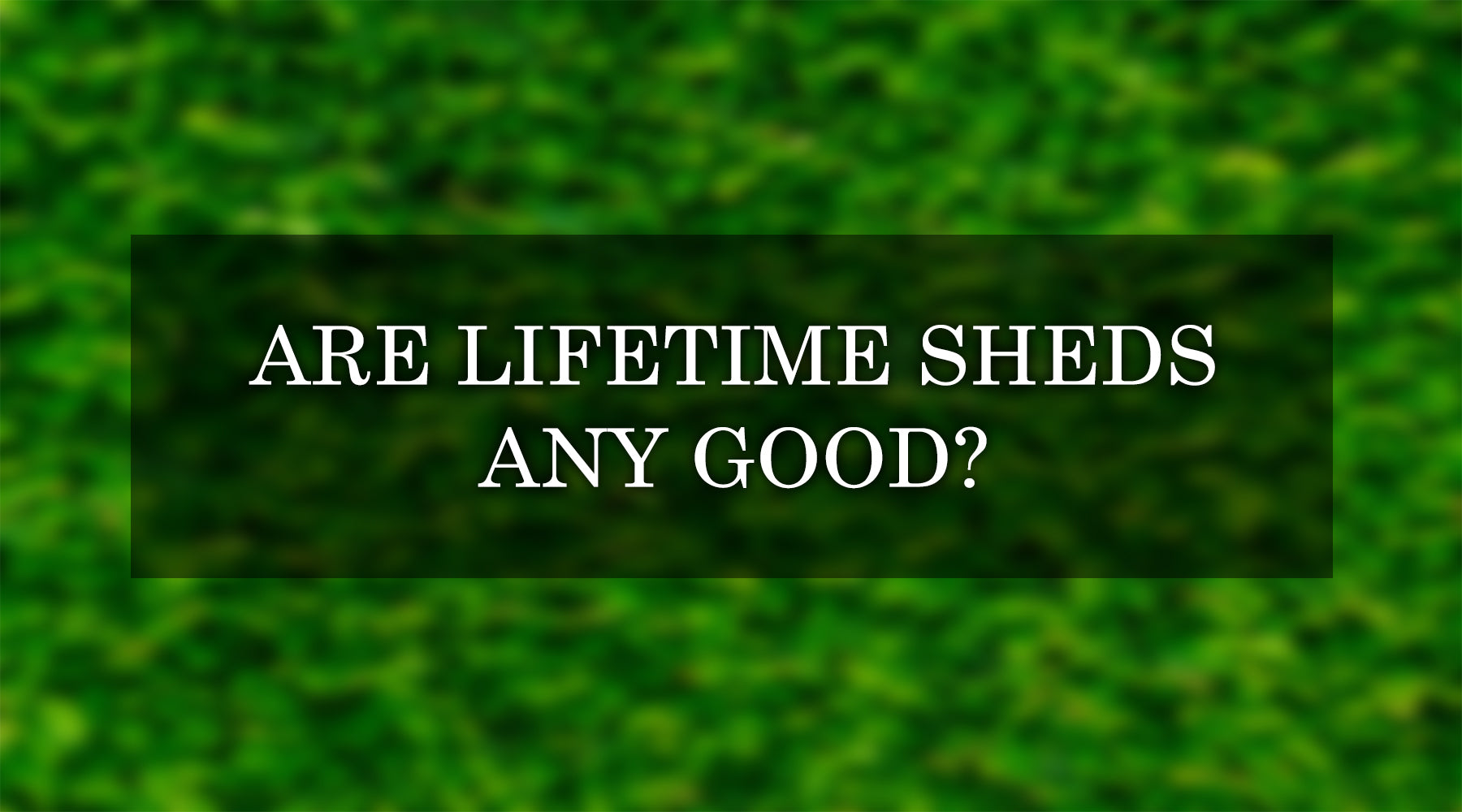 are lifetime sheds any good - in-depth review