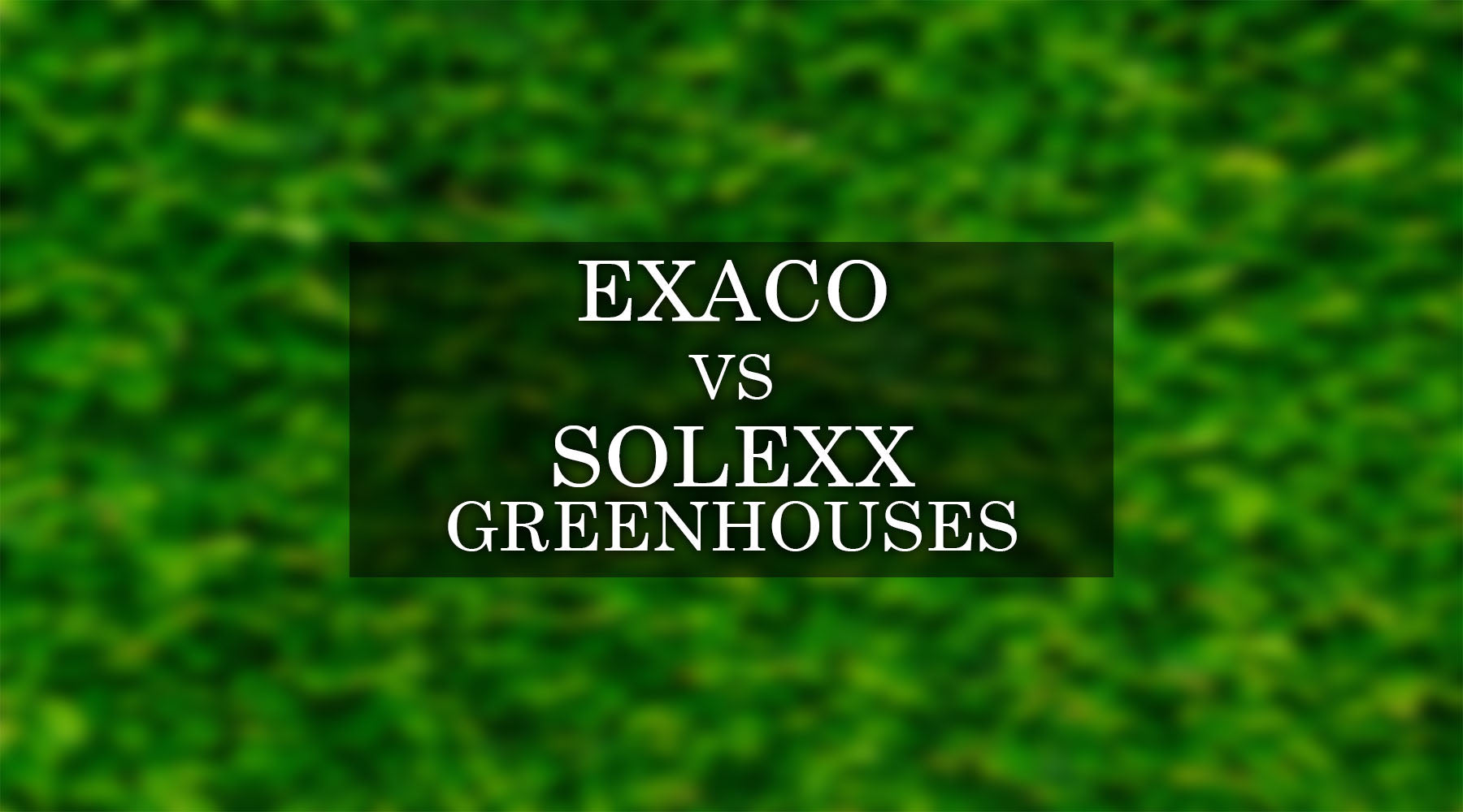 Exaco vs Solexx Greenhouses: An In-Depth Comparison