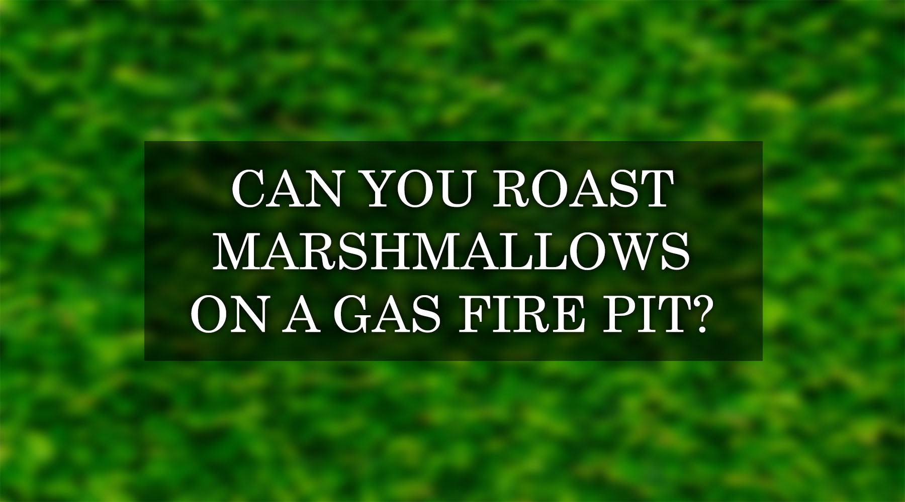 Can You Roast Marshmallows on a Gas Fire Pit?
