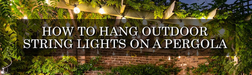 how to hang outdoor string lights on pergola