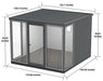 Dimensions of the Insulated Glass Building 10x10 by Duramax.