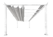11x11 florence pergola white a white structure and gray canopy