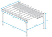 11x16 Florence pergola dimensions and footprint
