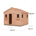 Specifications of the Outdoor Living Today Space Master Storage Shed 12x12