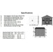 Specifications of the Outdoor Living Today Space Master Storage Shed 12x12