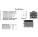 Specifications of the Outdoor Living Today Space Master Wooden Storage Shed 12x16 