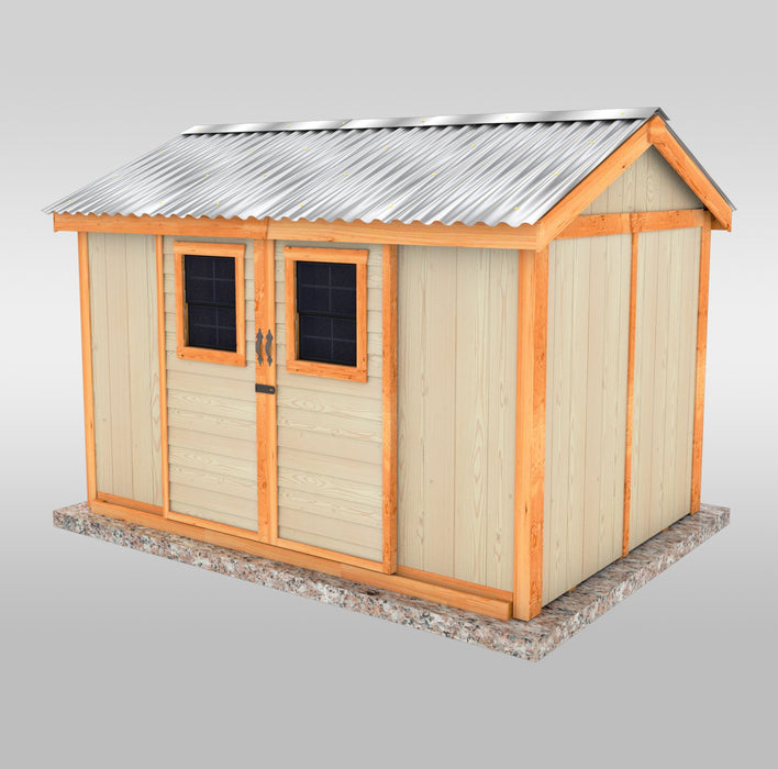 Classic 12×8 Shed with Engineered Siding with metal roof