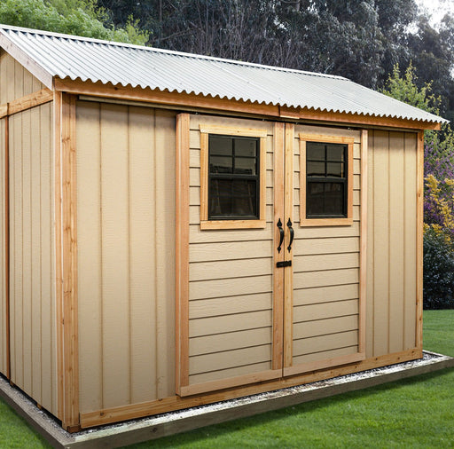 left angle of Classic 12×8 Shed with Engineered Siding