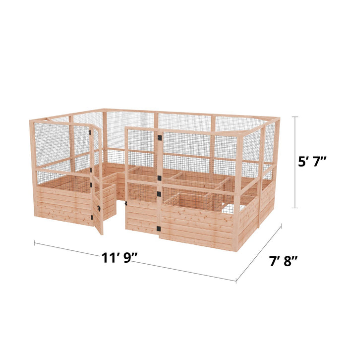 specs of Garden in a Box with Deer Fence 12×8