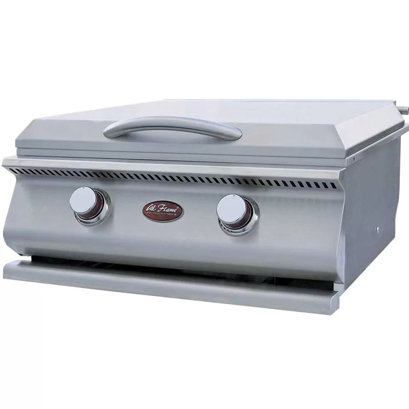 Built-in Stainless Steel Hibachi Gas Grill closed lid