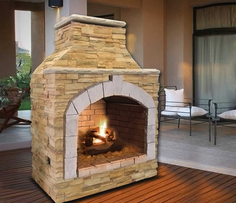Cal Flame 48 Inch Outdoor Fireplace - Elegance & Warmth — Backyard Oasis