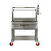 Sunterra Outdoor Santa Maria 48 inch single cart grill in stainless steel, showcasing its sturdy build and sleek finish.