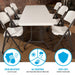 Lifetime 4 Pack 6-Foot Rectangle Folding Table with stain resistant surface, all weather protection, and floor safe foot caps