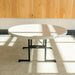 60 inch Lifetime round folding table with sturdy black steel legs set up indoors for meetings, dining, and event seating