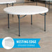 Almond Lifetime 4 Pack 60 Inch Round Nesting Table with nesting edge design for efficient storage and space saving