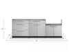 Outdoor Kitchen	Stainless Steel	3-Piece Cabinet Set	dimensions