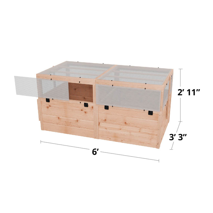 specs of Greenhouse with Garden in a Box 6×3
