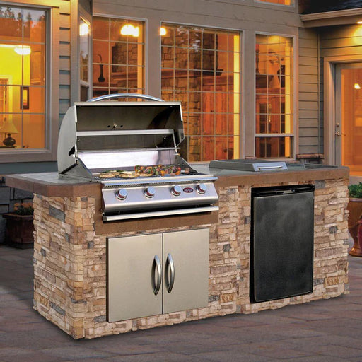  Cal Flame 7 ft BBQ kitchen island outside the house