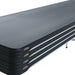 Close-up of Lifetime 4 Pack 8-Foot Black Nesting Table surface showing textured black top and rounded corners