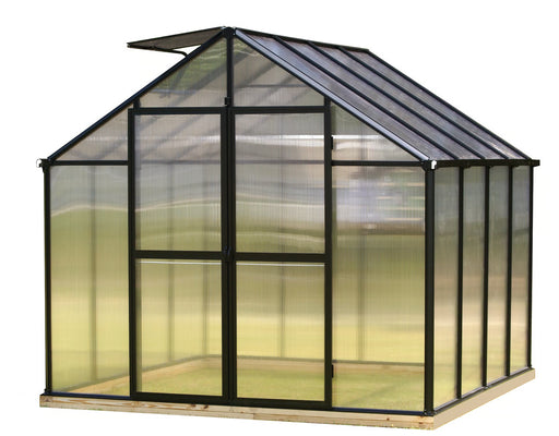 8ft Riverstone MONT Greenhouse in black finish isolated on white background product image