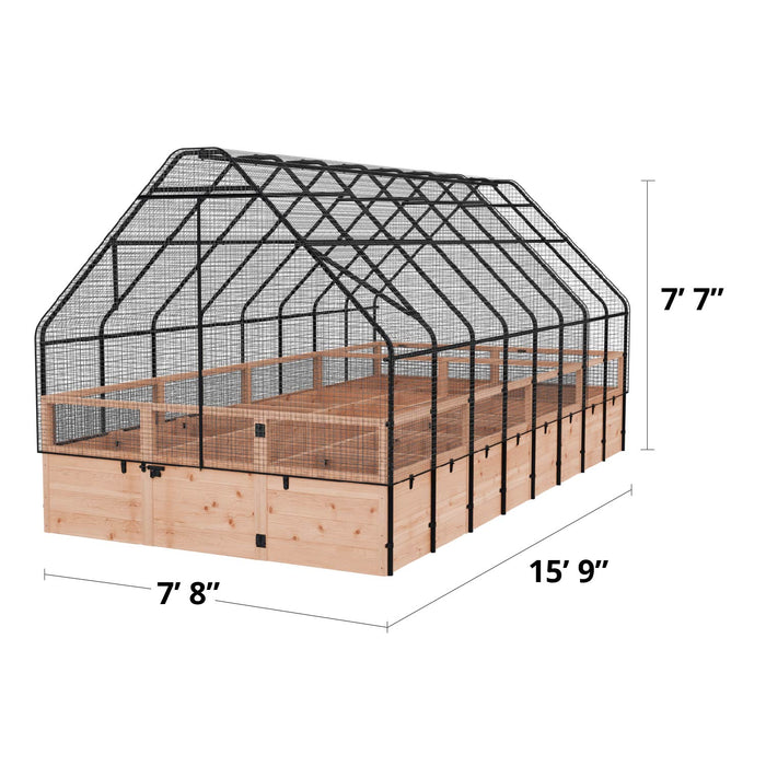 specs of Garden in a Box with Birdnetting Cover 8 x 16