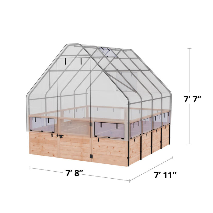 Specs of Garden In a Box with Greenhouse 8x8 