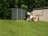 Absco 7' x 3' Space Saver Metal Storage Shed by the grassfield