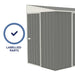Absco Lean To 10' x 5' Shed in Woodland Gray with Labelled Parts icon.