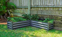 Absco The Organic Garden Co 4' x 4' x 1' Metal L Garden Bed with plants