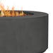 Close-Up of Real Flame Aegean Round Fire Pit with Burning Lava Rocks