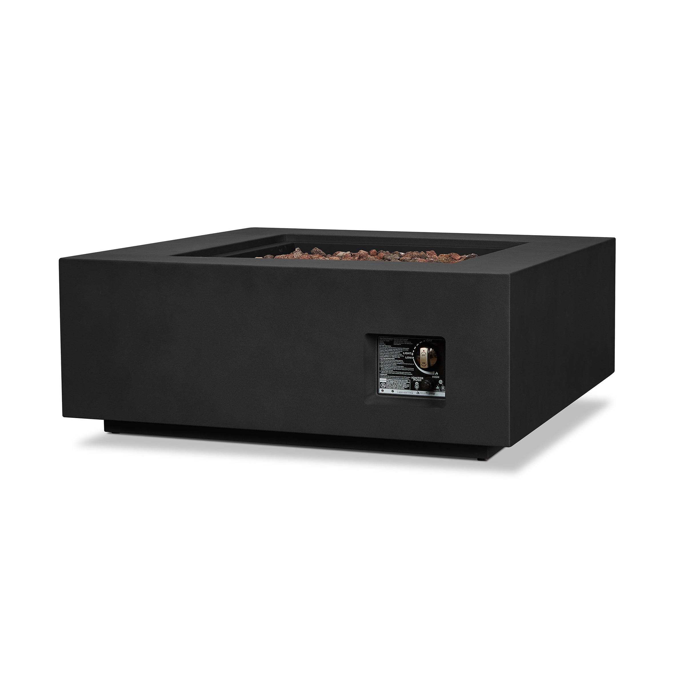 Real Flame Aegean Square Fire Pit Table - Enhance Your Outdoor Space ...