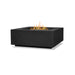 Modern Real Flame Aegean Square Fire Pit Table with Propane Flames C9812LP-BLK in white background