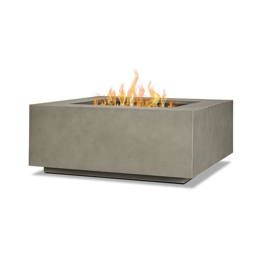 Modern Real Flame Aegean Square Fire Pit Table with Propane Flames C9812LP-MGRY in white background