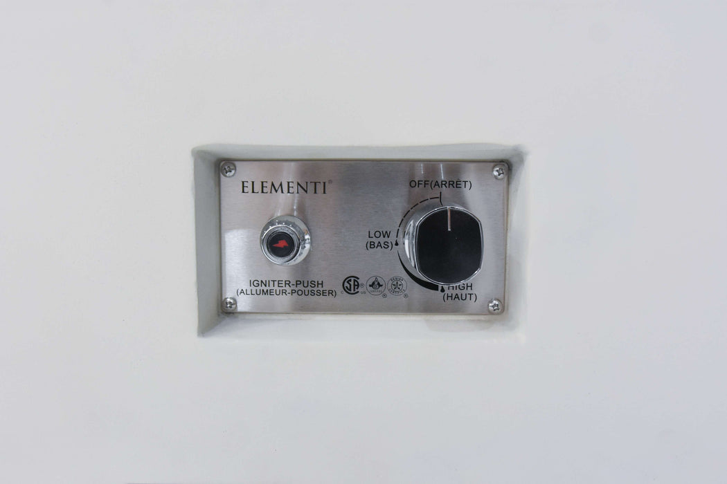 Annecy Porcelain Top Fire Table Control panel