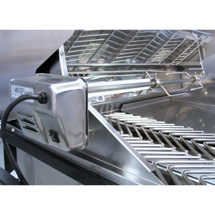 Cal Flame 4 ft BBQ Island stainless steel grill detail close up