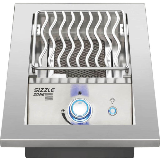 Front view of the Burner featuring illuminated control knobs