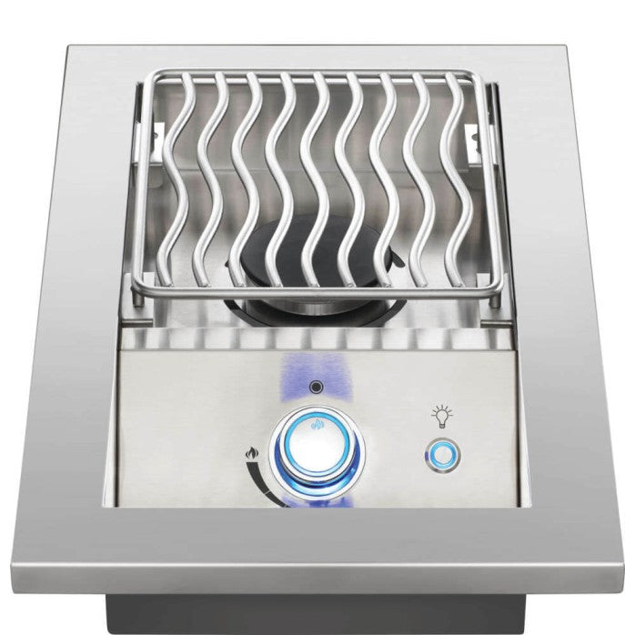Front view of the Burner featuring illuminated control knobs-BIB10RTNSS Napoleon-Grills-Built-In-70- Series-10-Inch-Single-Range-Top-Burner