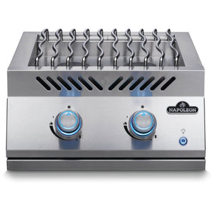 Napoleon Grills Built-In 700 Series 18-Inch Dual Range Top Burner With Stainless Steel Cover