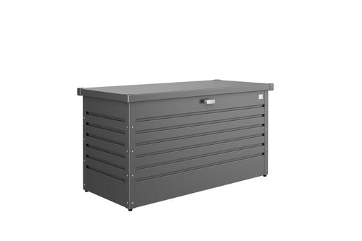 2 x 4 ft Biohort Leisure Time 120 Gallon Deck Box in Dark Gray color in white background.