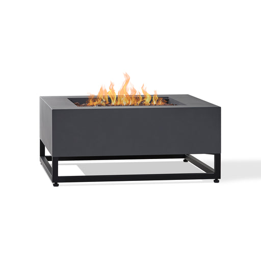 Sleek Real Flame Blake Fire Pit Table with Live Flames, Propane Gas Model in white background