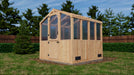 8x8 cedar greenhouse rendered front view