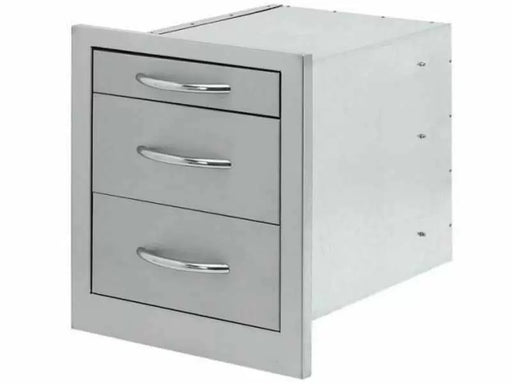 BBQ08866 Cal Flame 18-Inch Triple Access drawer in white background