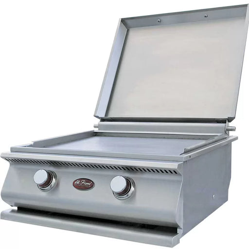 Built-in Stainless Steel Hibachi Gas Grill opened