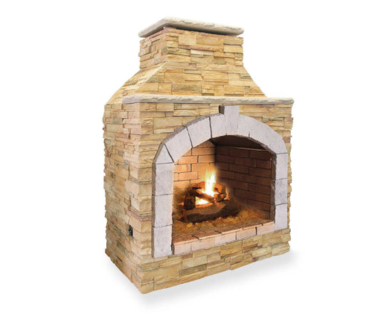 Cal Flame 48-Inch Outdoor fireplace in white background
