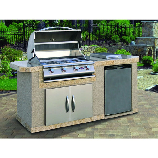 Exploding Grill Island Outdoor BBQ/Kitchen Island — Backyard Oasis