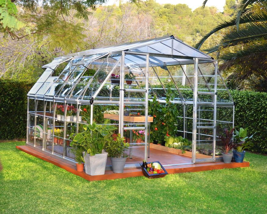 Canopia Americana 12' x 12' Greenhouse_Silver placed outdoors