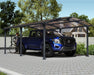 Canopia Arcadia 6400 12' x 21' Carport_Grey_Bronze_with car and bicycle