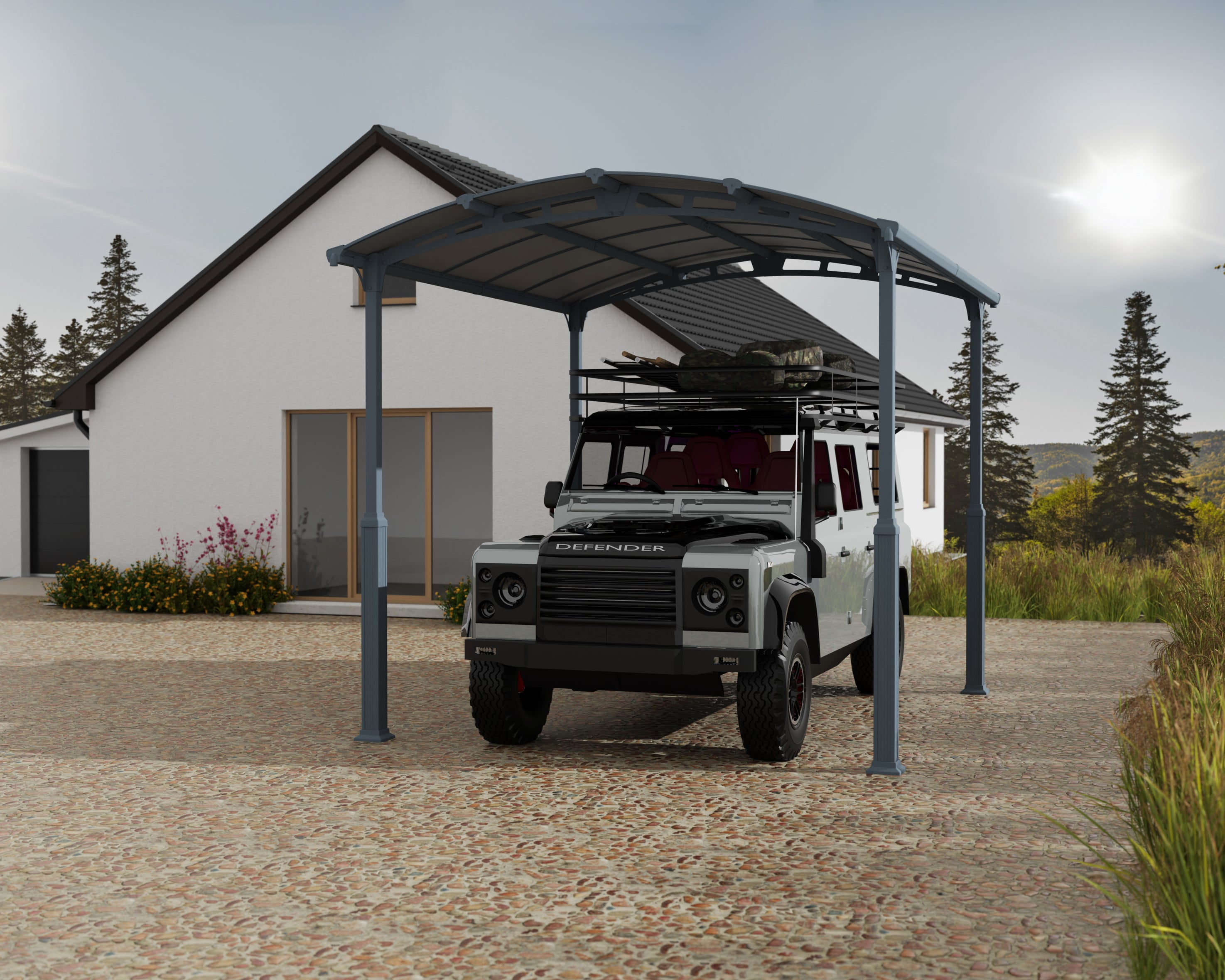 Premium Arcadia Alpine 12' Carport - Ultimate Vehicle Protection