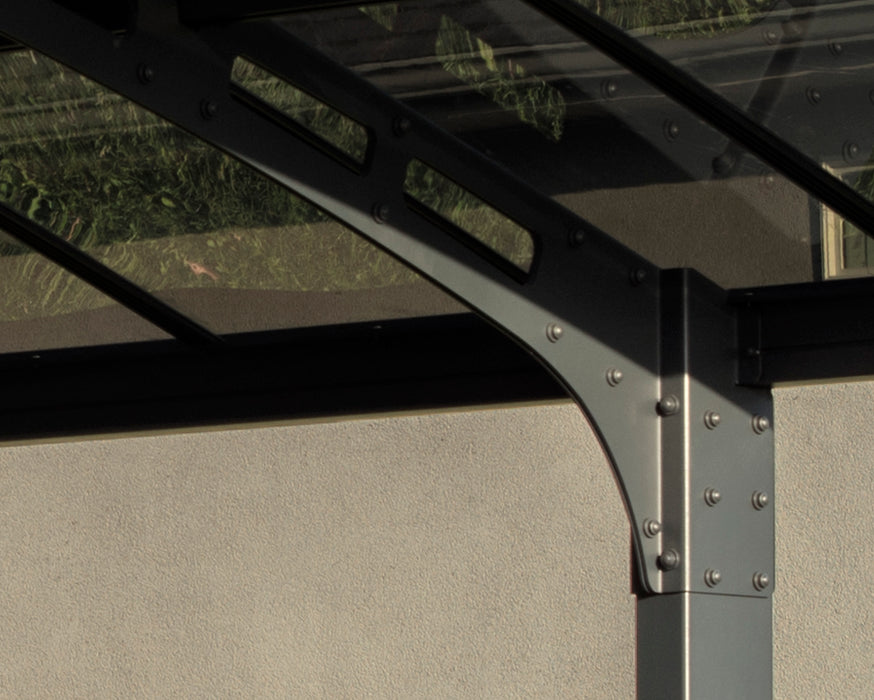 Canopia Arizona Breeze Double Carport Arch-Style Solar_Grey_Aluminum_Structure