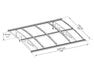 Canopia Bordeaux 2230 7' x 4' Awning - White/Clear door Dimensions